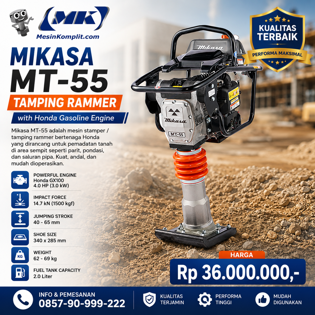 Mesin Tamping Rammer Mika...